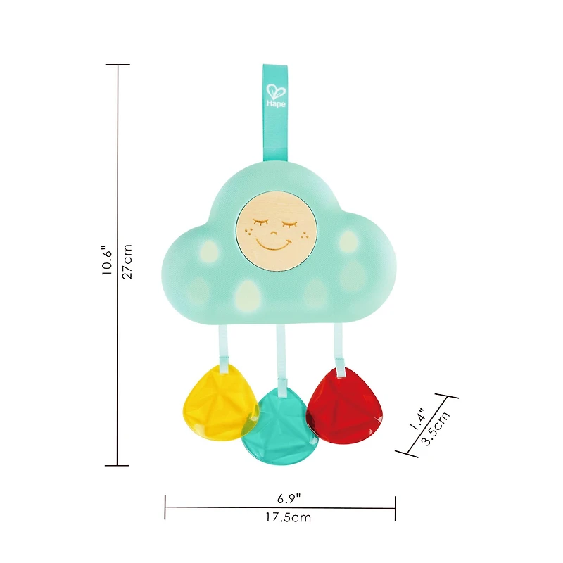 Hape Musical Cloud Light Baby Crib Mobile Toy
