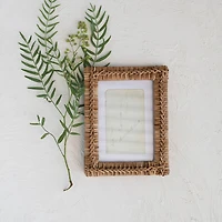 Hello Honey® Natural Boho Handwoven Rattan 5" x 7" Photo Frame