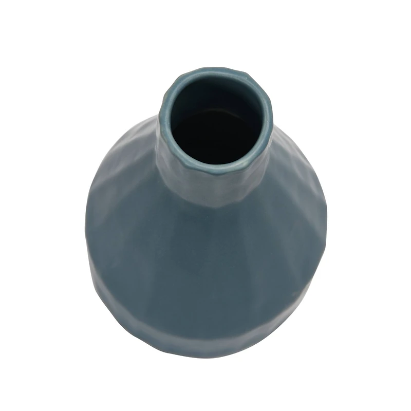 Hello Honey® 9" Slate Blue Ceramic Vase