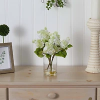 15" Lilac Arrangement in Glass Vase