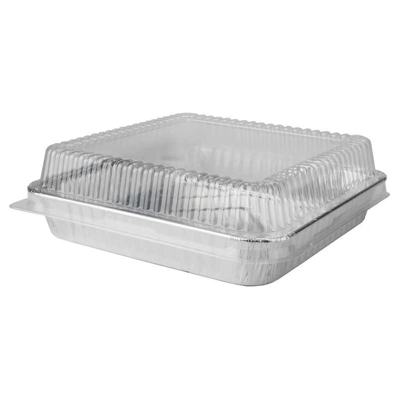 Silver Lining by Durable Packaging Foil Ready Mix Cake Pans with Lids, 2ct.