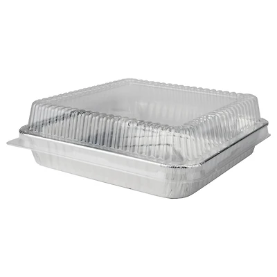 Silver Lining by Durable Packaging Foil Ready Mix Cake Pans with Lids, 2ct.