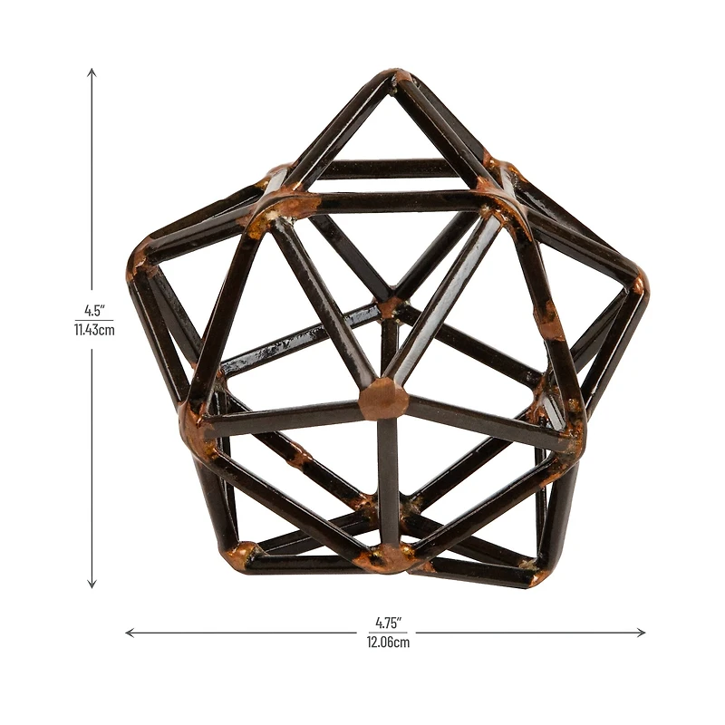 Mind Reader Geometric Sculpture Black