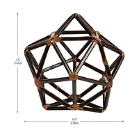 Mind Reader Geometric Sculpture Black