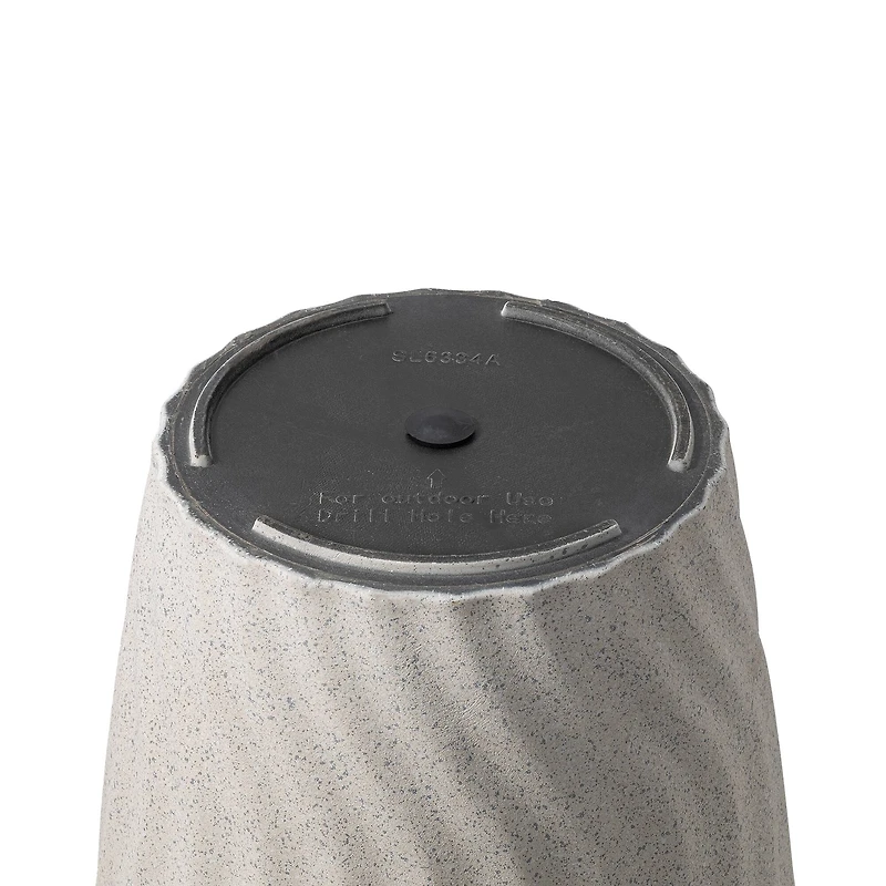 Glitzhome® 24" Sand Beige Faux Terrazzo Wave Textured Ceramic Planters, 2ct.