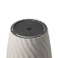 Glitzhome® 24" Sand Beige Faux Terrazzo Wave Textured Ceramic Planters, 2ct.