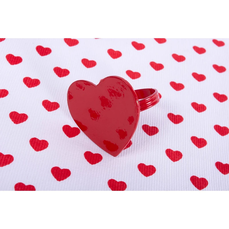 DII® Red Heart Napkin Rings, 6ct.