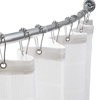 Bath Bliss Chrome 12 Piece Carabiner Shower Curtain Roller Rings