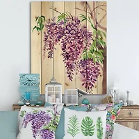 Designart - Purple Wisteria Branches