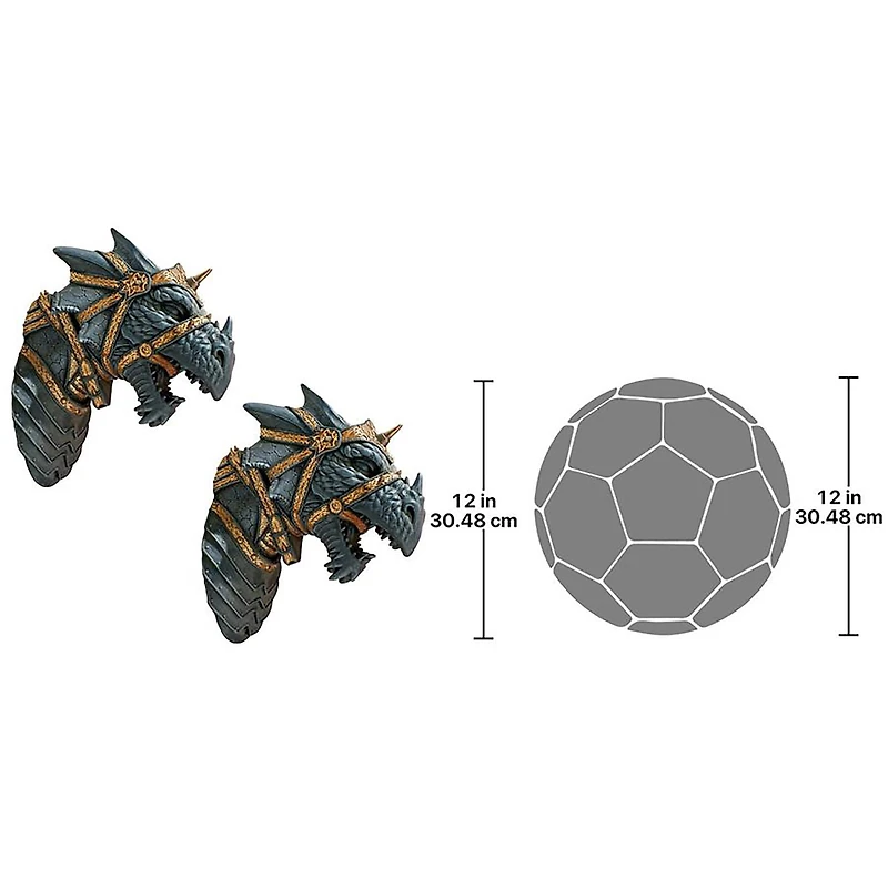 Design Toscano War Dragon Wall Sculpture Set
