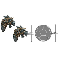Design Toscano War Dragon Wall Sculpture Set
