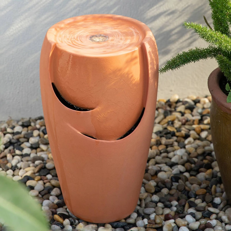 Glitzhome® 20.5" LED Ceramic Outdoor Fountain