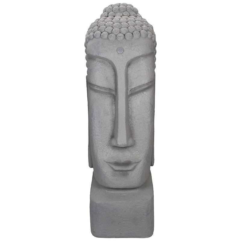 23.25" Large Buddha Head Outdoor Garden Statue