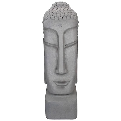 23.25" Large Buddha Head Outdoor Garden Statue