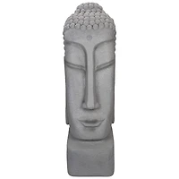 23.25" Large Buddha Head Outdoor Garden Statue