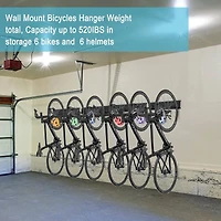 NEX™ 16.5" Black 6-Bicycle Storage Wall Rack