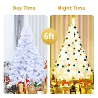 Costway 6ft. Unlit Hinged Pine Artificial Christmas Tree