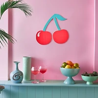 American Art Decor Tipsy Cherries Wall Plaque - 20" x 18" x 8.75"