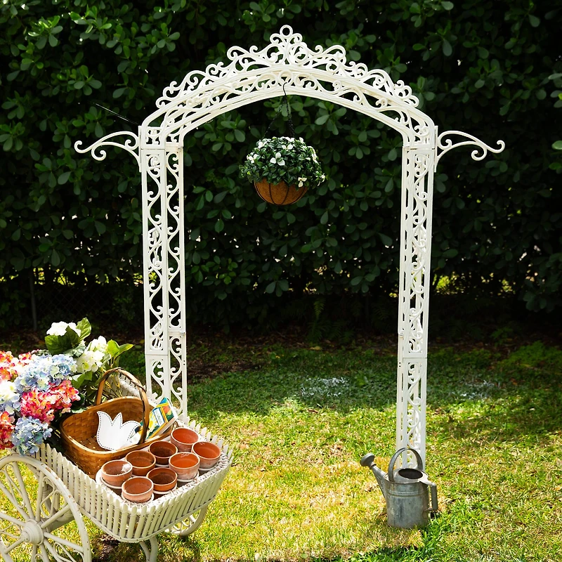 18in. UV Resistant Artificial Gardenia Hanging Basket (Indoor/Outdoor)