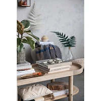 Hello Honey® Natural Boho Cotton Slub Lumbar Pillow with Embroidery & Tufting