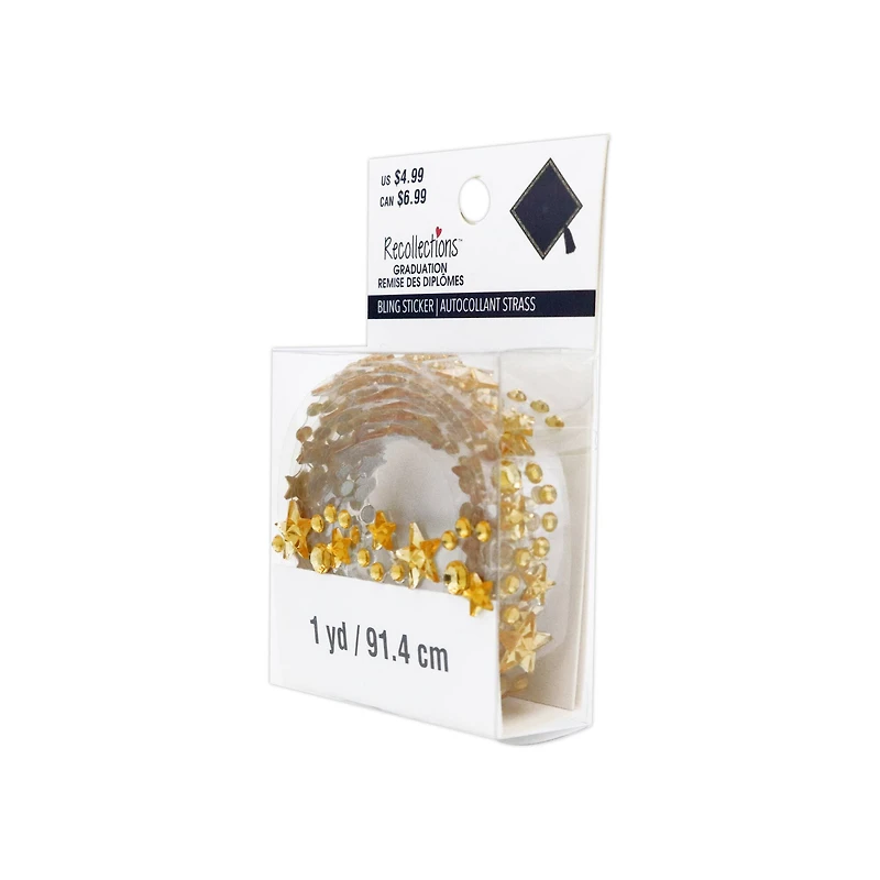 Gold Stars Graduation Bling Sticker Roll by Recollections™