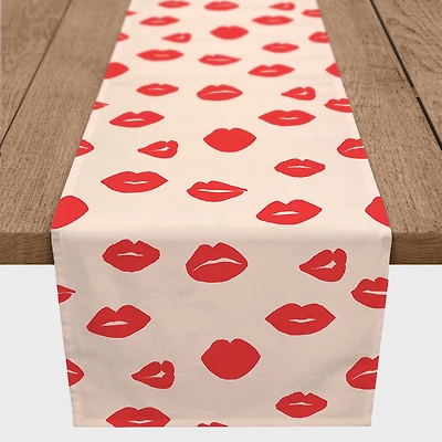 J'adore Lips Cotton Twill Runner