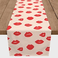 J'adore Lips Cotton Twill Runner
