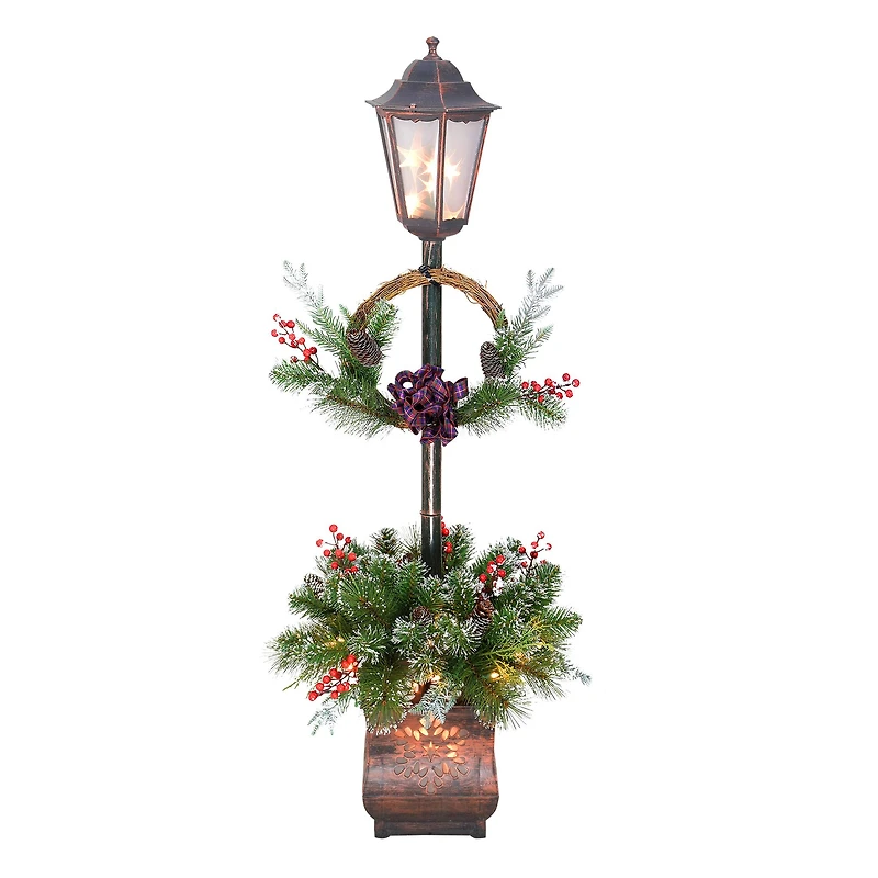 4ft. Lighted Christmas Lamp Post Decoration