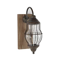 17" Brown Iron Industrial LED Wall Sconce
