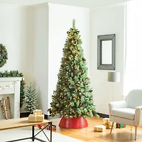 Glitzhome® 26" Red Hammered Metal Tree Collar