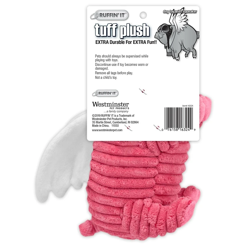 Ruffin' It™ Tuff Plush Flying Pig Dog Toy
