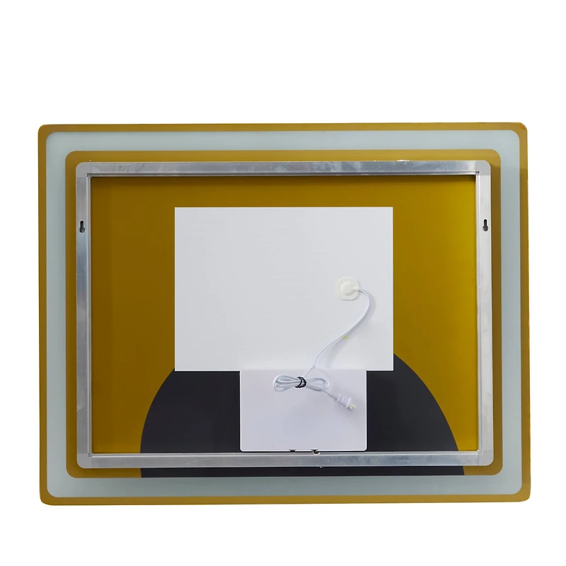 Clear Glass Modern Anti Fog Mirror, 36" x 1" x 28"