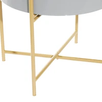 Metal Contemporary Planter with Gold Legs Set