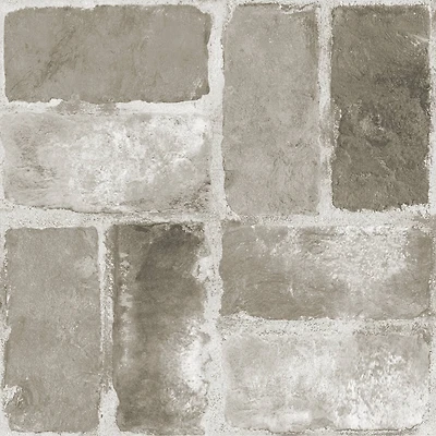 FloorPops Harvard Brick Gray Peel & Stick Floor Tiles