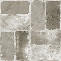 FloorPops Harvard Brick Gray Peel & Stick Floor Tiles