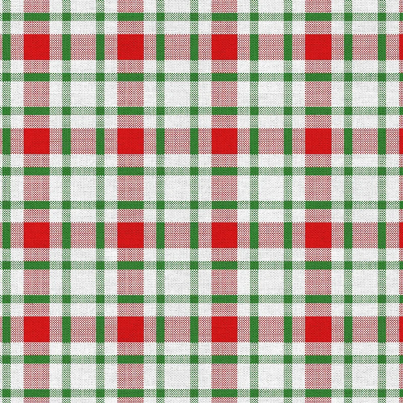 Fabric Editions White Winter Plaid Cotton Fabric