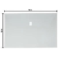 JAM Paper 12" x 18" Clear Plastic Hook & Loop Closure Envelopes, 12ct.