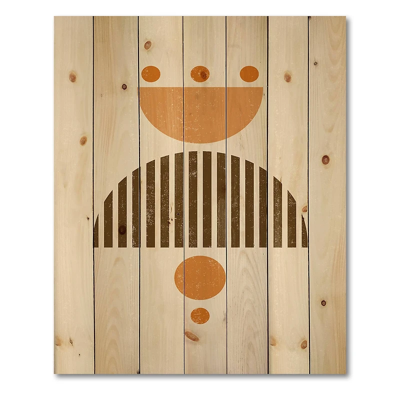 Designart - Abstract Minimal Sun and Moon In Earth Tones II