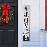Glitzhome® 42" Lighted Wooden Nativity Porch Sign with Timer