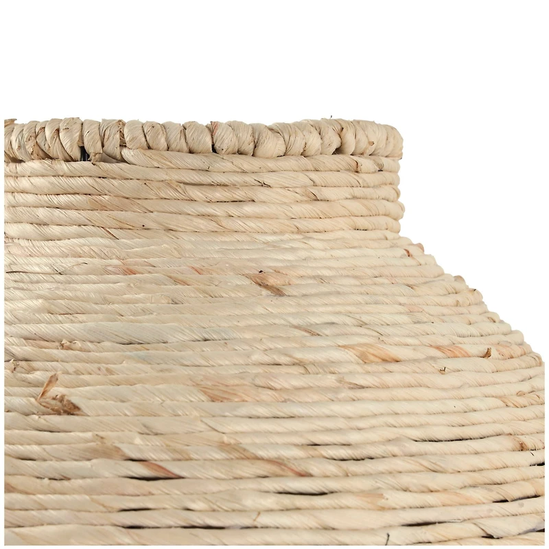 13" Beige Seagrass Handmade Wrapped Vase