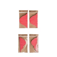 Hello Honey® Red & Cream Paper Folding Honeycomb Ornament Set with Gold Glitter Edge