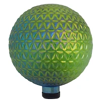 10" Blue Iridescent Textured Glass Garden Gazing Ball