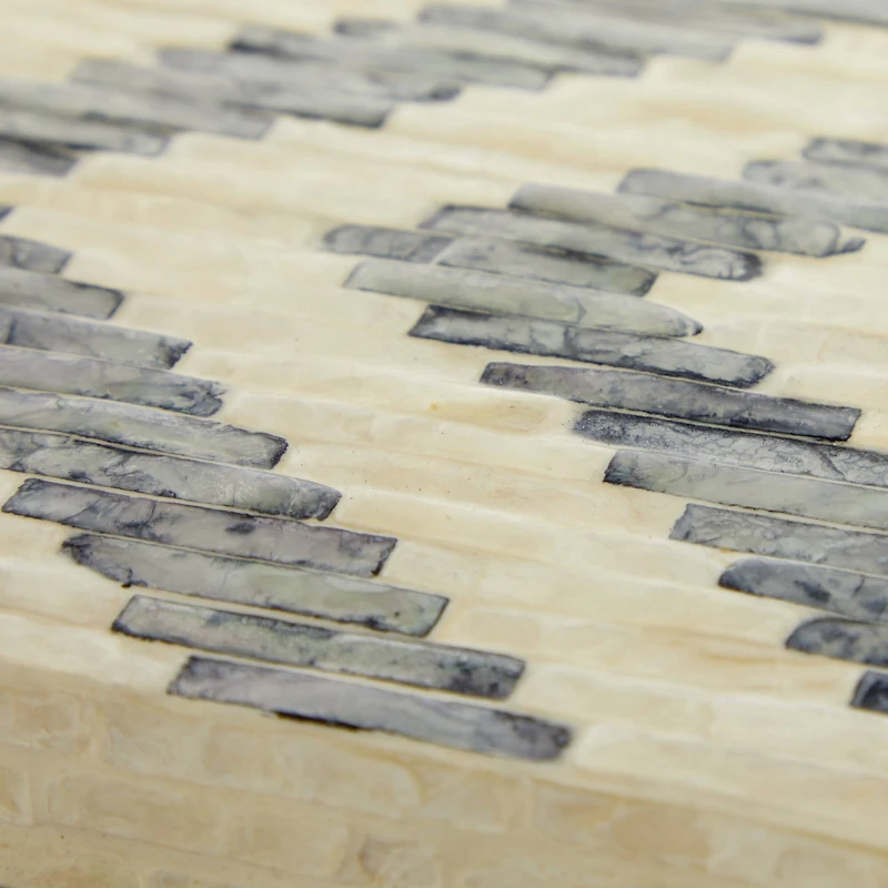 Cream Chevron Wood Modern Box Set