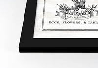 Easter Bunny Carrot Farm 4 11" x 14" Black Framed Print Under Plexiglass
