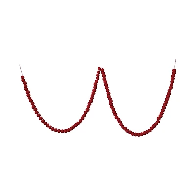 Hello Honey® 12ft. Handmade Wool Felt Ball Garland in Printed Drawstring Bag