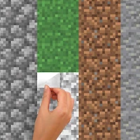 RoomMates Minecraft Block Strips Peel & Stick Wall Decal Set