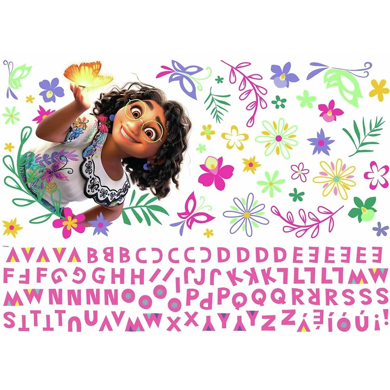 RoomMates Encanto Mirabel Headboard Peel & Stick Giant Wall Decal with Alphabets