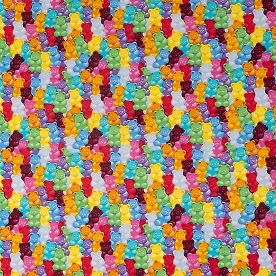 SINGER Gummy Bears Packed Print Ringspun Cotton Fabric
