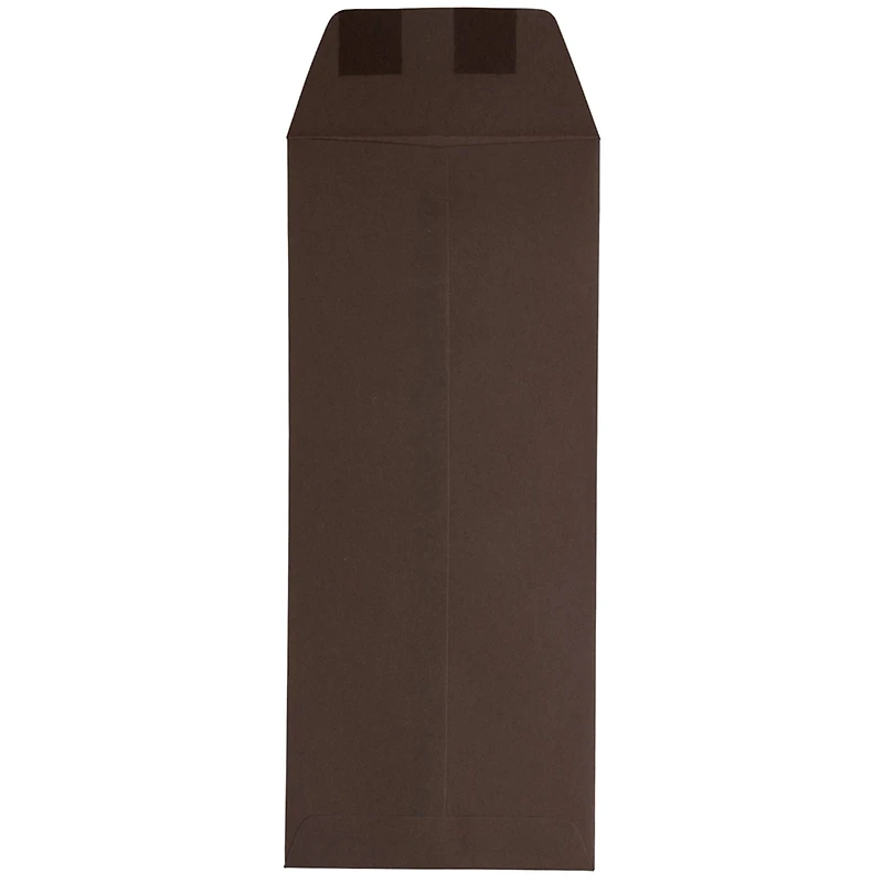 JAM Paper 5" x 11.5" Chocolate Brown Policy Business Envelopes, 50ct.