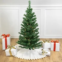3ft. Pre-Lit Green Niagara Pine Artificial Christmas Tree, Clear Lights